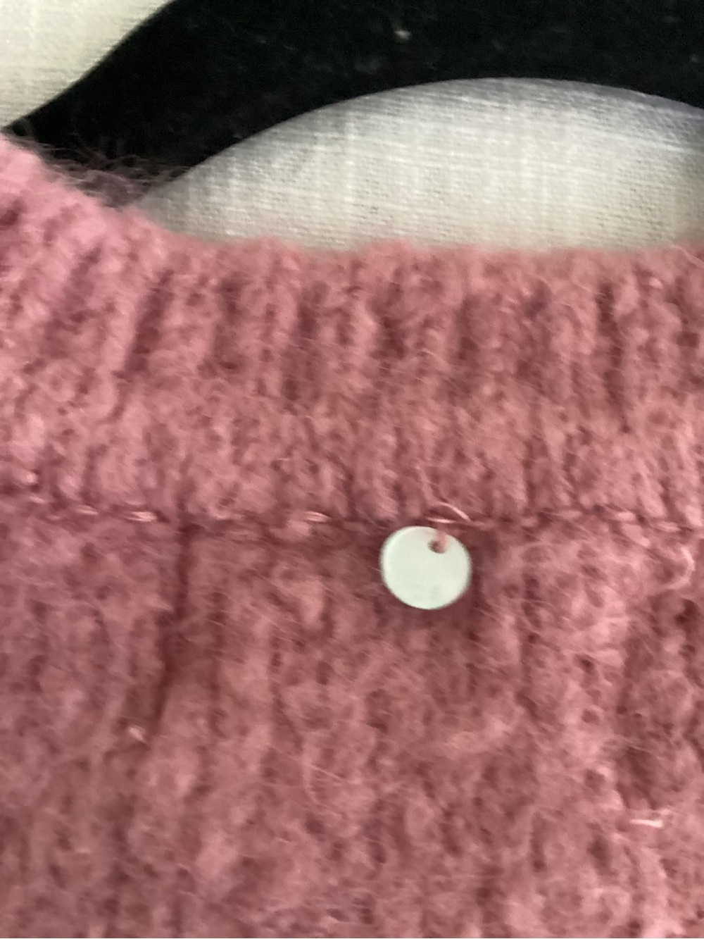 Egg Trading Fuzzy Alpaca Wool Blend Boucle Sweater Vest Large Pink Korea - Picture 8 of 16